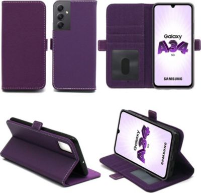 Housse XEPTIO Samsung Galaxy A34 5G 5G pochette violet Housse XEPTIO Samsung Galaxy A34 5G 5G pochette violet