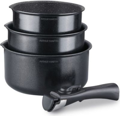 Casserole SHOP-STORY Arthur Martin 16-18-20 cm avec poignée Casserole SHOP-STORY Arthur Martin 16-18-20 cm avec poignée