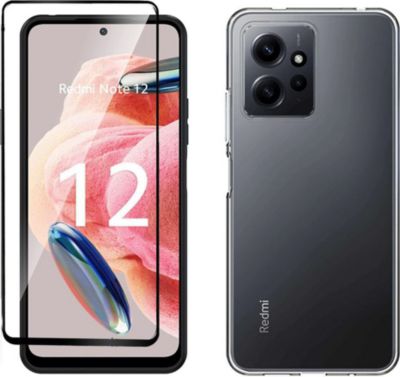 Protège écran XEPTIO Xiaomi Redmi Note 12 4G tpu et full noir