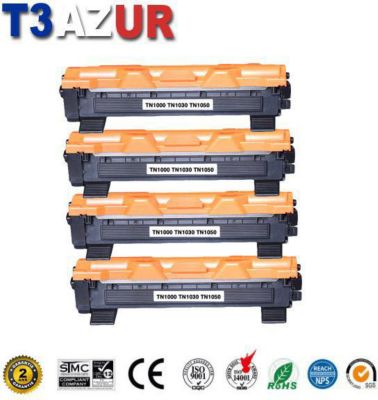Toner T3AZUR 4 Toners compatibles Brother TN1050