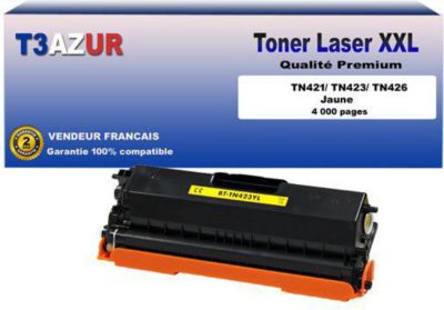 Toner T3AZUR compatible avec Brother TN423 Jaune