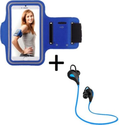 Pack SHOT CASE Pack IPHONE 15 Ecouteurs Brassard BLEU