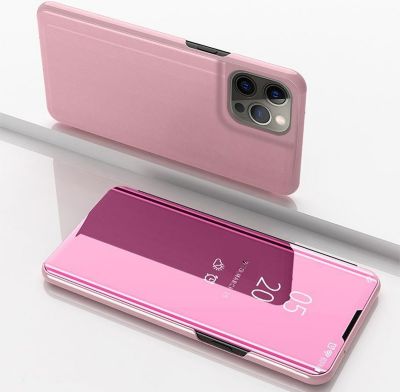 Coque SHOT CASE Clapet Miroir IPHONE 15 Pro ROSE