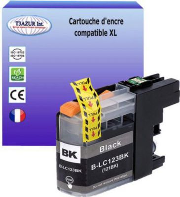 Cartouche d'encre T3AZUR remplace Brother LC123 XL Noire