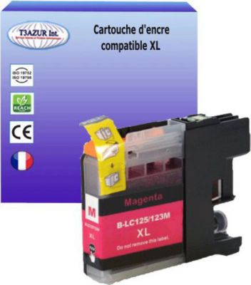 Cartouche d'encre T3AZUR remplace Brother LC123 XL Magenta