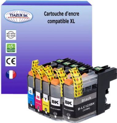  T3AZUR remplace Brother LC123 XL (pack 5) T3AZUR remplace Brother LC123 XL (pack 5)