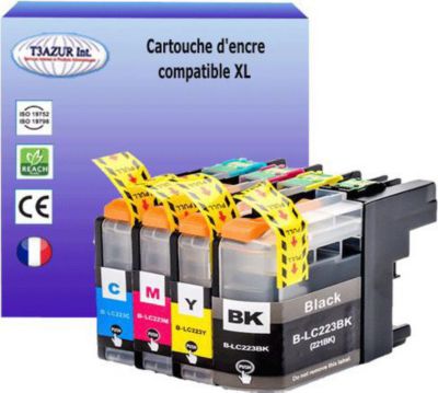Cartouche d'encre T3AZUR remplace Brother LC223 XL (pack 4)