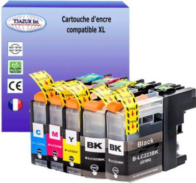  T3AZUR remplace Brother LC223 XL (pack 5) T3AZUR remplace Brother LC223 XL (pack 5)