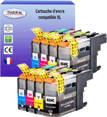 Cartouche d'encre T3AZUR remplace Brother LC223 XL (pack 8) Cartouche d'encre T3AZUR remplace Brother LC223 XL (pack 8)