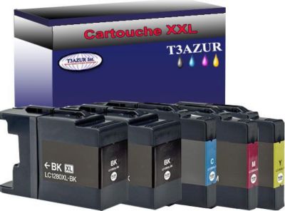 T3AZUR remplace Brother LC1280 XL (pack 5)