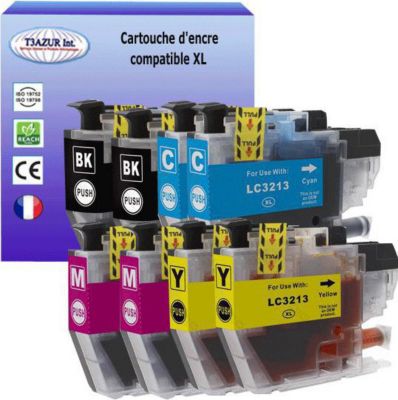 Cartouche d'encre T3AZUR remplace Brother LC3213 XL (pack 8)