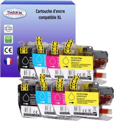 Cartouche d'encre T3AZUR remplace Brother LC3219 XL (pack 8) Cartouche d'encre T3AZUR remplace Brother LC3219 XL (pack 8)
