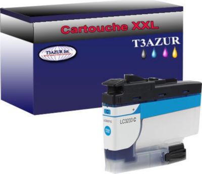 Cartouche d'encre T3AZUR remplace Brother LC3233 XL Cyan