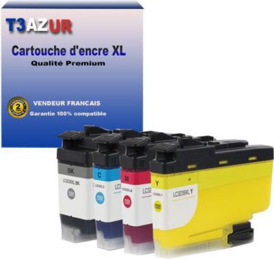 Cartouche d'encre T3AZUR remplace Brother LC3239 XL (pack 4)