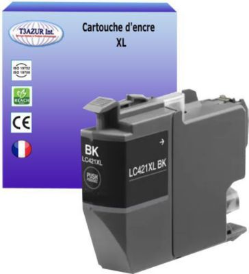 Cartouche d'encre T3AZUR remplace Brother LC421 XL Noire