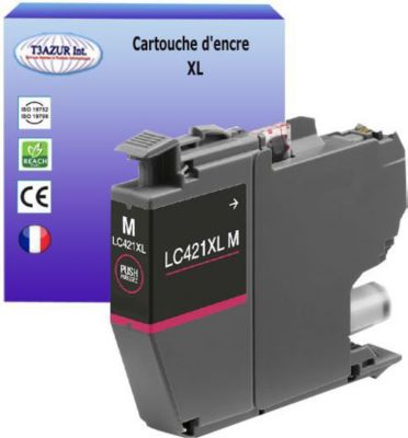 Cartouche d'encre T3AZUR remplace Brother LC421 XL Magenta