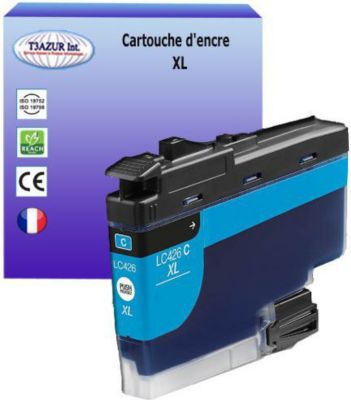 Cartouche d'encre T3AZUR remplace Brother LC426 XL Cyan