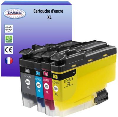 Cartouche d'encre T3AZUR remplace Brother LC426 XL (pack 4) Cartouche d'encre T3AZUR remplace Brother LC426 XL (pack 4)