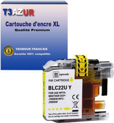 Cartouche d'encre T3AZUR remplace Brother LC22U Jaune