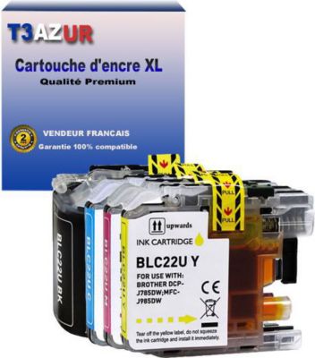Cartouche d'encre T3AZUR remplace Brother LC22U (pack 4)