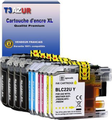 Cartouche d'encre T3AZUR remplace Brother LC22U (pack 10)