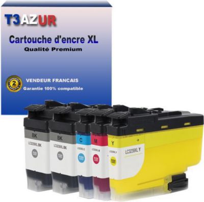 T3AZUR remplace Brother LC3239 XL (pack 5)
