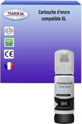 Cartouche d'encre T3AZUR remplace Epson Ecotank 104 Noire