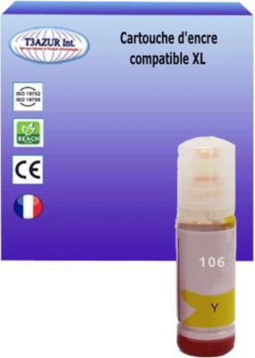 Cartouche d'encre T3AZUR remplace Epson Ecotank 106 Jaune
