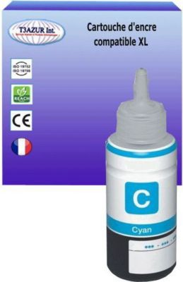 Cartouche d'encre T3AZUR remplace Epson Ecotank T6732 Cyan