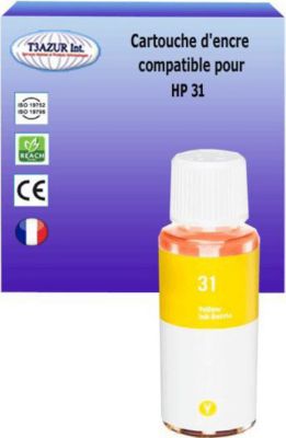 Cartouche d'encre T3AZUR remplace HP Smart Tank+ 7006, 31 Jaune