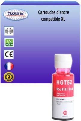 Cartouche d'encre T3AZUR remplace HP Ecotank GT52 Magenta