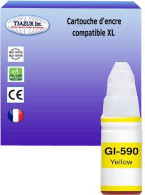 Cartouche d'encre T3AZUR remplace Canon Ecotank GI590 Jaune