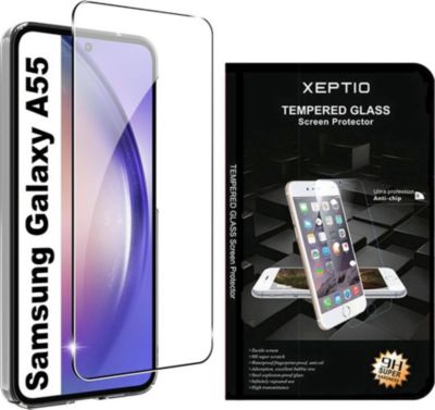 Protège écran XEPTIO Samsung Galaxy A55 5G vitre noir