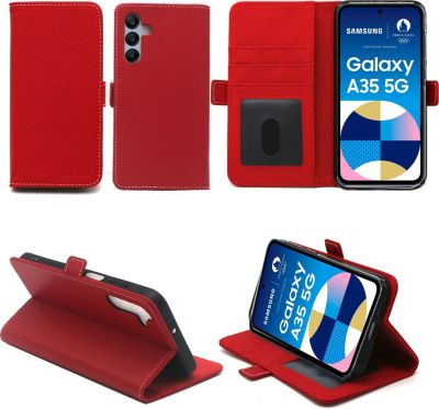 Housse XEPTIO Samsung Galaxy A35 5G pochette rouge