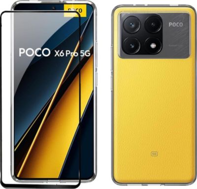 Protège écran XEPTIO Xiaomi Poco X6 Pro 5G coque et full noir Protège écran XEPTIO Xiaomi Poco X6 Pro 5G coque et full noir