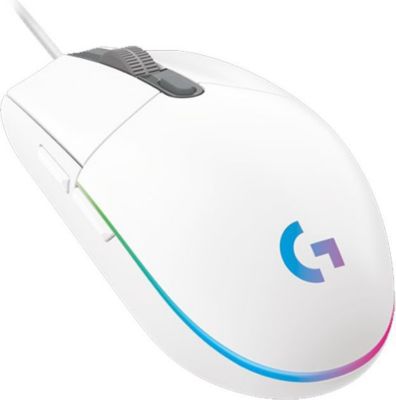 Souris Gamer Filaire LOGITECH G102 Lightsync (blanc)