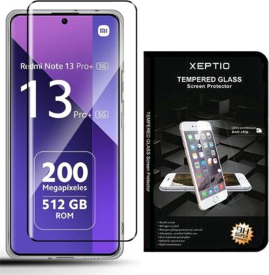 Protège écran XEPTIO Redmi Note 14 Pro Plus 5G vitre noir