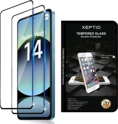 Protège écran XEPTIO Xiaomi Redmi Note 14 4G vitre noir