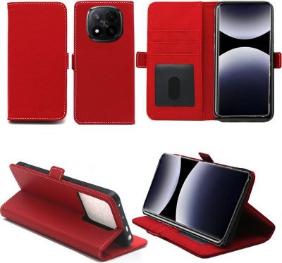 Housse XEPTIO Redmi Note 14 Pro Plus 5G pochette rouge