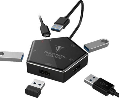 Accessoire manette BERSERKER Convertisseur Gaming 4 Ports USB 3.0 pou