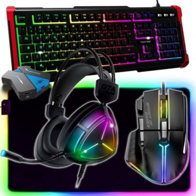 Pack clavier et souris gamer GENERIQUE Pack Gamer 5 en 1 GTA 240 Clavier Souris
