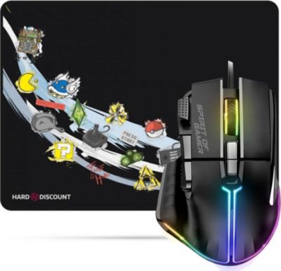 Souris Gamer Filaire GENERIQUE Kit Souris Pro M5 Programmable et Tapis