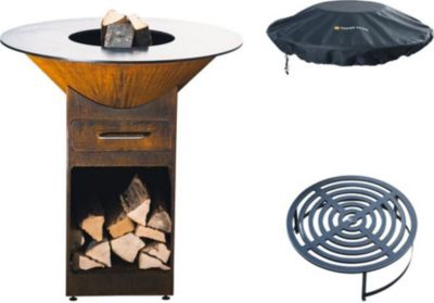 Brasero CORTEN HOUSE Pack Suak Essentiel 85 Corten + roues