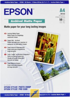 Papier photo EPSON mat archival A4 50 feuilles 192g