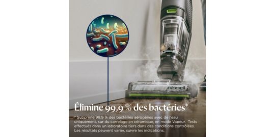 Système double réservoir et FreshStart Bissell HydroSteam