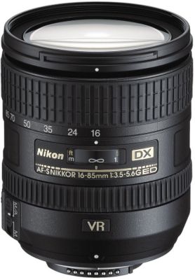 Objectif pour Reflex NIKON AF-S DX 16-85mm f/3.5-5.6G ED VR Nikkor Reconditionné