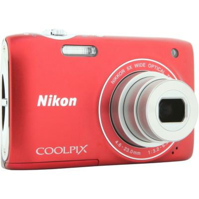 Appareil photo Compact NIKON S3100 Rouge Reconditionné