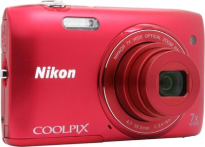 Appareil photo Compact NIKON S3500 rouge Reconditionné