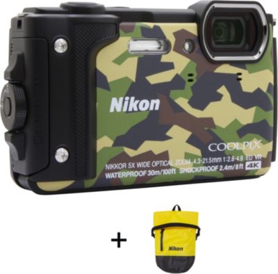 Appareil photo Compact Nikon Coolpix W300 Camouflage + Sac étanche