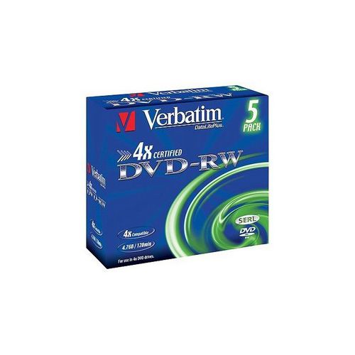 DVD vierge VERBATIM DVD-RW 4.7GB 5PK P5 Jewel case x4